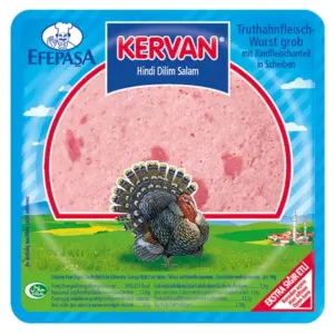 Efepaşa Salam  KERVAN  Truthahnfleischwurst mit Rindfleischanteil grob in Scheiben 200g