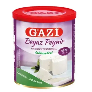 GAZİ LAKTOZSUZ PEYNİR 55%  500 gr