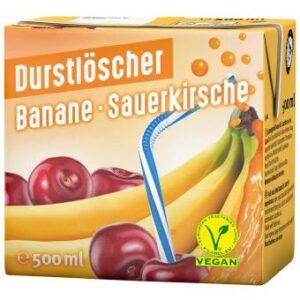 Durstlöscher Banane-Sauerkirsche 500ml vegan