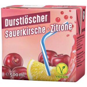 Durstlöscher Sauerkirsche-Zitrone 500ml vegan